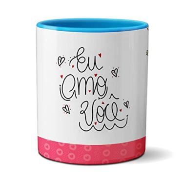 Imagem de Caneca Flork Namorados Apaixonados No Balanço Eu Amo Você (Azul)