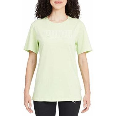 Imagem de PUMA Womens Boyfriend Logo Tee Shirt (Green, Large)