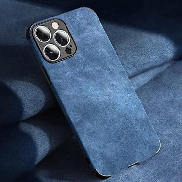 Imagem de Capa de telefone de couro fashion para iphone 13 12 11 pro max mini xr xs x 8 7 plus se 2020 capa traseira de silicone macio, azul serra, para 12 mini 5.4