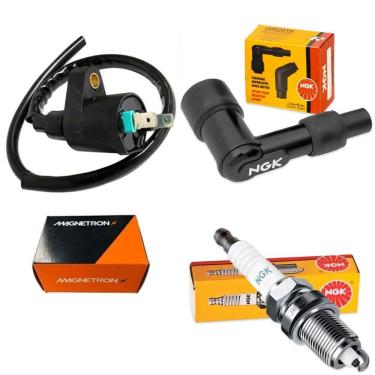 Imagem de Bobina Ignição Titan 125 00 Á 02 + Vela Ngk + Cachimbo