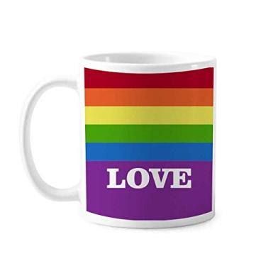 Imagem de Love LGBT Rainbow Homo Art Deco Presente Caneca Moda Cerâmica Café Porcelana Utensílios de Mesa