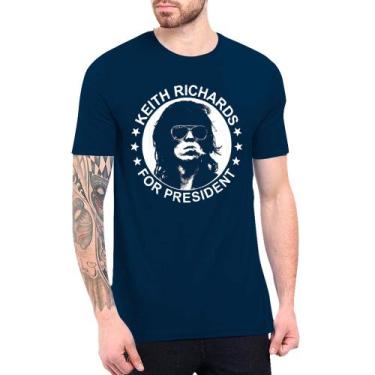 Imagem de Camiseta Camisa Keith Richards For President Masculino Feminino - Lado
