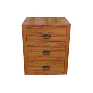 Imagem de Mesa de Cabeceira Rústica Eudes em Madeira de Demolição - Cód 2224