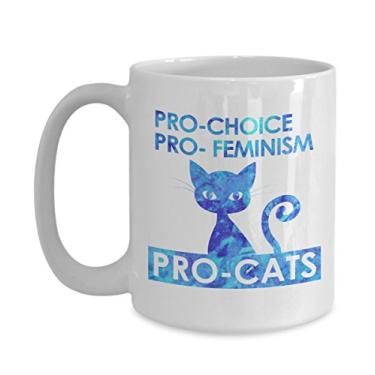 Imagem de PRO-Choice- Feminismo- Caneca de café exclusiva para gatos ideia de presentes
