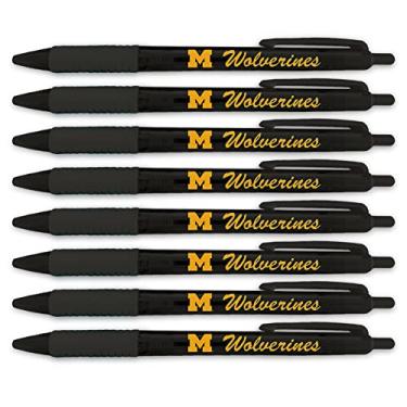 Imagem de Conjunto de 8 canetas translúcidas Wolverines University of Michigan 2510