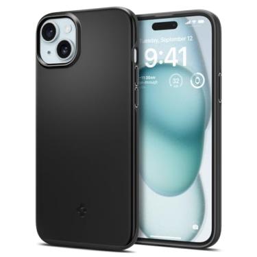 Imagem de Capa Spigen para iPhone 15: ajuste fino [antiarranhões], [à prova de compras] fina e leve para Apple iPhone 15 - preta