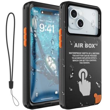 Imagem de Haireca Capa de telefone subaquática para mergulho com snorkel, [IP68 à prova d'água] [tela sensível ao toque inflada] [botões precisos], apenas para iPhone 16 de 6,1 polegadas, 15/15 Pro, 14/14 Pro