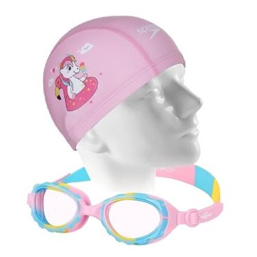 Imagem de Kit Natação Speedo Óculos Candy + Touca Tecido Fun 2 a 4 anos (candy rosa + touca fun)