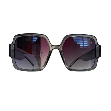 Imagem de Óculos Feminino De Sol Violeta Com Case Antiqueda Proteção UVA E UVB (Cinza)