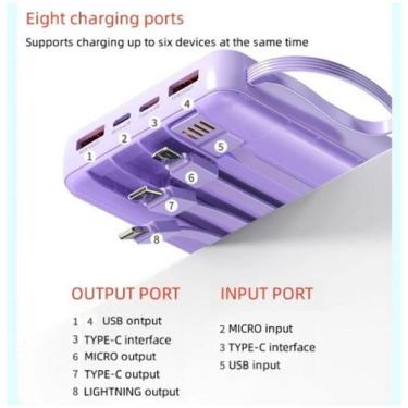 Imagem de Bateria Portátil Turbo Carregador PowerBank 10000mah Fast Charge - AGo