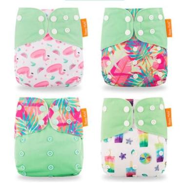 Imagem de kit 4 Fraldas ecológicas Happy Flute Melancia