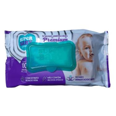 Imagem de Toalha umedecida super baby green c/100 unidades sem álcool etílico