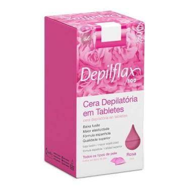 Imagem de Cera Quente Depilação Depilflax Rosa 250G Tabletes