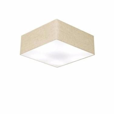 Imagem de Plafon Para Quarto Quadrado SQ-3001 Cúpula Cor Rústico Bege - Vivare
