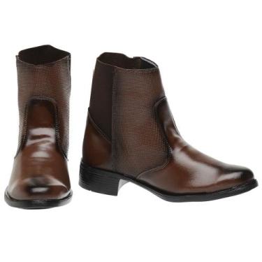 Imagem de Bota Cano Curto Lisa M&D Store Calce Fácil Sem Fecho Com Elástico - MD