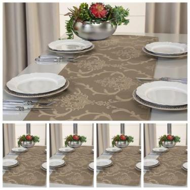 Imagem de Kit 5 Caminhos Trilho De Mesa Decorativo Jacquard 1,80m X 0,40m - Raga