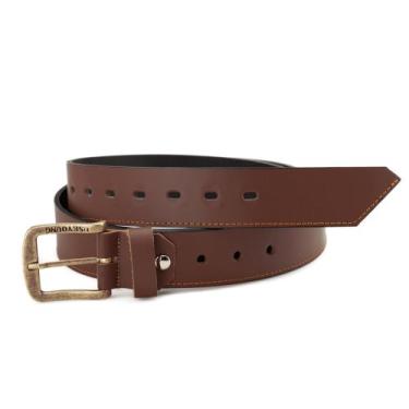 Imagem de Cinto Masculino Casual Fivela Dourada Ajustavel Em Couro - Use Young, 