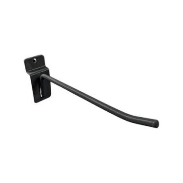 Imagem de 100 Gancho Painel Canaletado 15cm Arame 5mm Preto - Bedetti, Preto