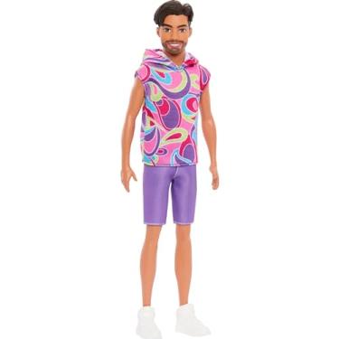 Imagem de Boneco Barbie Ken Fashionistas 227, Moreno com Barba e Roupa Inspirado no Icônico Totaly Hair de 1991 - HRH26 Mattel
