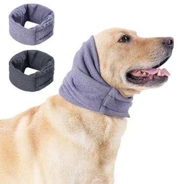 Imagem de 2 peças de protetores de orelha sem aba para cães, protetores de ouvido para cães, proteção contra ruído, faixa de cabeça de cachorro, capas de orelha de cachorro para cuidados de banho, secagem