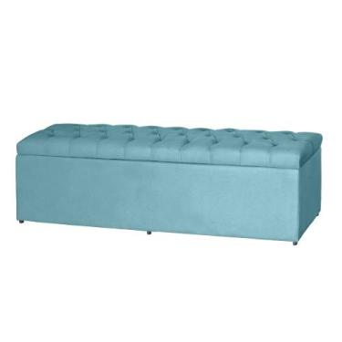 Imagem de Baú Recamier Calçadeira Imperatriz Captone Estofada Para Quarto Cama Q