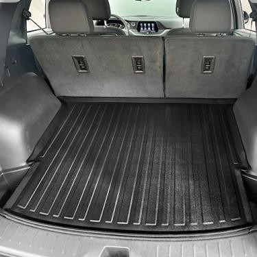 Imagem de Forro de carga premium para Chevrolet Blazer 2LT 3LT RS Premier 2021-2023 - 100% de proteção - Tapete de porta-malas de carro de ajuste personalizado - Tapete de carga preto fácil de lavar e para todas as estações - Forros de porta-malas medidos a laser em forma de 3D