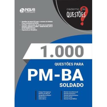 Imagem de Livro 1.000 Questões Gabaritadas PM-BA - Soldado