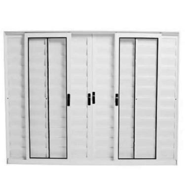 Imagem de Veneziana 6 Folhas 1.00x2.00 Branca Linha 18 Modular - RV PORTAS E JAN