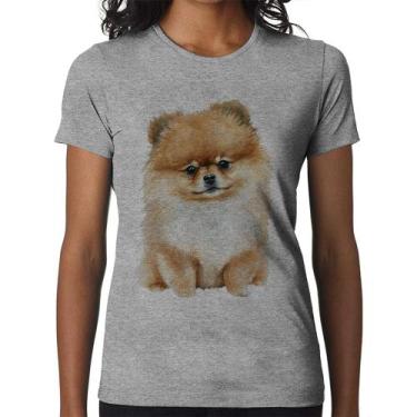Imagem de Baby Look Cachorro Spitz Alemão Lulu da pomerânia - Foca na Moda, Cinz