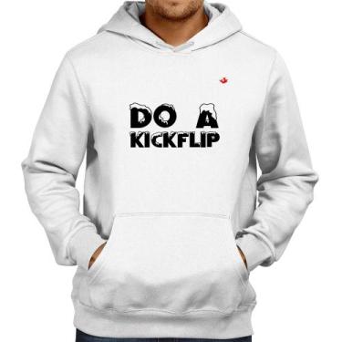 Imagem de Moletom Do a Kickflip - Foca na Moda, Branco, GG