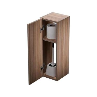 Imagem de Armário Organizador Multiuso Freijó com Porta para Banheiro