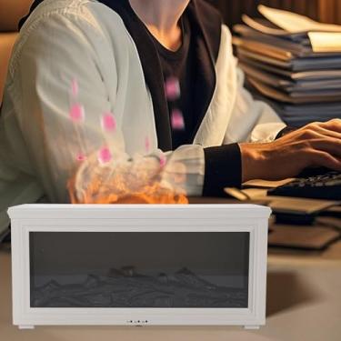 Imagem de Difusor de óleo Essencial de Chama Com 280 Ml de Tanque de água, Difusor de Aromaterapia Com Lareira por Névoa Ultrassônica, Controle Remoto, Efeito de Lareira Realista para Casa e Escritório