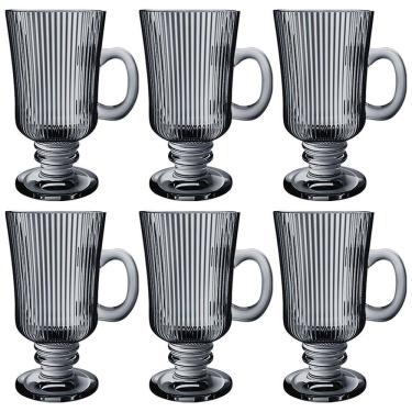 Imagem de Conjunto com 6 Xícaras L'Hermitage Irish Coffee Cameratta em Vidro 230ml - Cinza