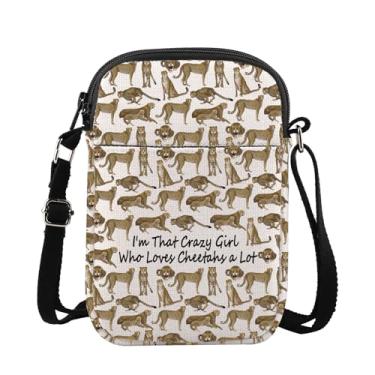 Imagem de G2TUP Bolsa tiracolo Cheetah Lover Gift African Hunting Leopard Shoulder Bag African Wildlife Gift, I'm That Crazy