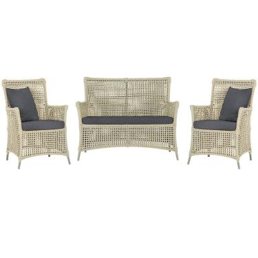 Imagem de  Jogo Sofá e 2 Poltronas de Área Igapó Alumínio