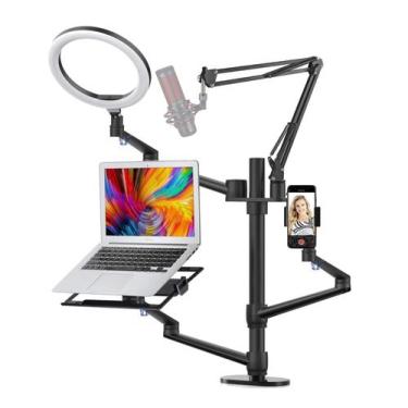 Imagem de Pedestal Articulado 6 em 1 p/Microfone Condensador HyperX Quadcast,Blu
