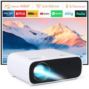Imagem de ZDK Projetor Com Wi-Fi E Bluetooth, Nativo 1080P 500Ansi, Portátil Para Exterior, Mini Filme Compatível Ios/Android/Hdmi/Tv Stick