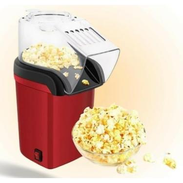 Imagem de Pipoqueira Elétrica Sem Óleo 110V – Máquina de Pipoca Saudável com Ar Quente, Design Compacto, 1200W de Potência – Ideal para Lanches Rápidos