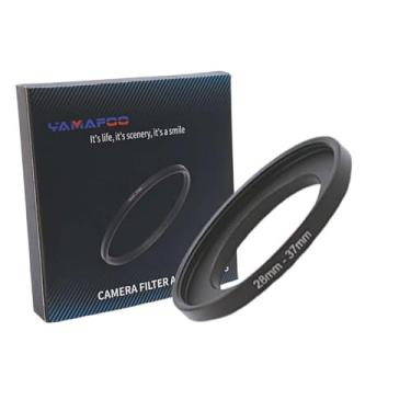 Imagem de Adaptador de anel de metal para cima/para baixo compatível com câmeras mirrorless DSLR Lens, conversor de rosca de filtro UV CPL ND, preto (28-37)