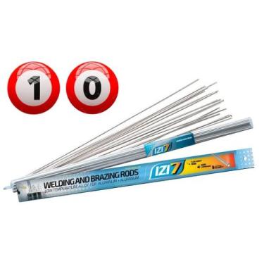Imagem de Kit 10 Vareta De Solda Alumínio x Alumínio Izi 7 Com Fluxo Interno Ref