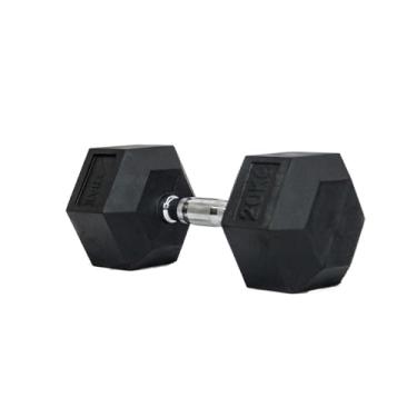 Imagem de HALTER DUMBELL EMBORRACHADO SEXTAVADO CROMADO RAE 20KG