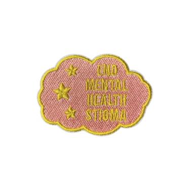 Imagem de AKIKOPATCH End Mental Health Stigma Iron On Patches, tamanho 7,6 cm, adesivos de saúde mental para roupas, mochilas, chapéus, jeans, bolsas, remendos femininos bordados, adesivos de tecido a ferro