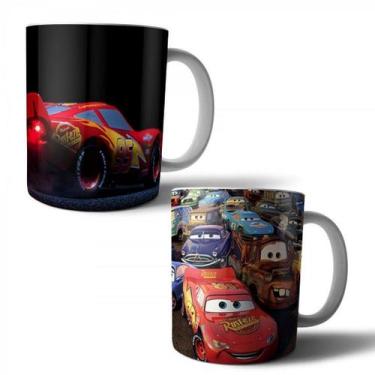 Imagem de Jogo  2 Canecas Porcelana Disney Cars Carros 350ml (BD01) - BD Cases
