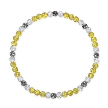 Imagem de NUKAYAI Colar de beisebol masculino com contas brilhantes de 40,6 cm/45,7 cm/50,8 cm, acessórios de beisebol de discoball inspirados em strass, colares de gotejamento para jogadores amantes de times e