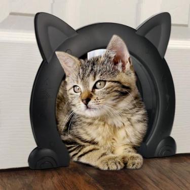 Imagem de Porta Cat Door IKUSO Porta interior para gatos de até 11,34 kg