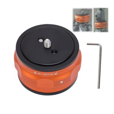 Imagem de Serounder Base Panorâmica para Câmera, Suporte para Tripé de Câmera Carga Máxima 20 kg para Tripé Panorâmico Giratório de 360° Gimbal com Rosca de 1/4'' e 3/8'' para Estabilizadores/Monopé