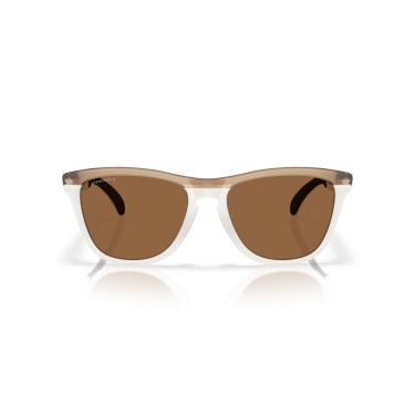 Imagem de Óculos de Sol Oakley Frogskins Range 0OO9284 928420 Tam 55 / Marrom Claro/Branco - Lentes Prizm Bronze