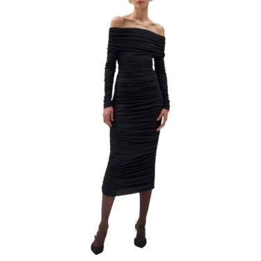 Imagem de Ronny Kobo Vestido longo de veludo Varonica tomara que caia, Preto, M