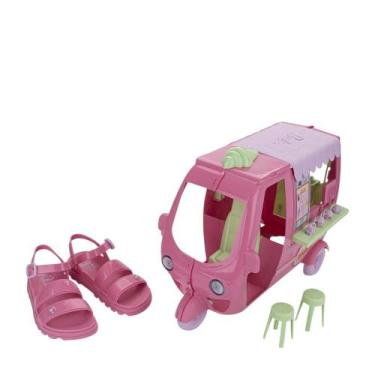 Imagem de Sandália Infantil Personalidade Barbie com Brinquedo REF: 23221, Rosa,