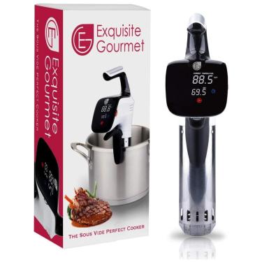 Imagem de Termocirculador Elétrico em Aço Inoxidável com Tela LCD, 850W, 110v, EXQUISITE GOURMET, Preto